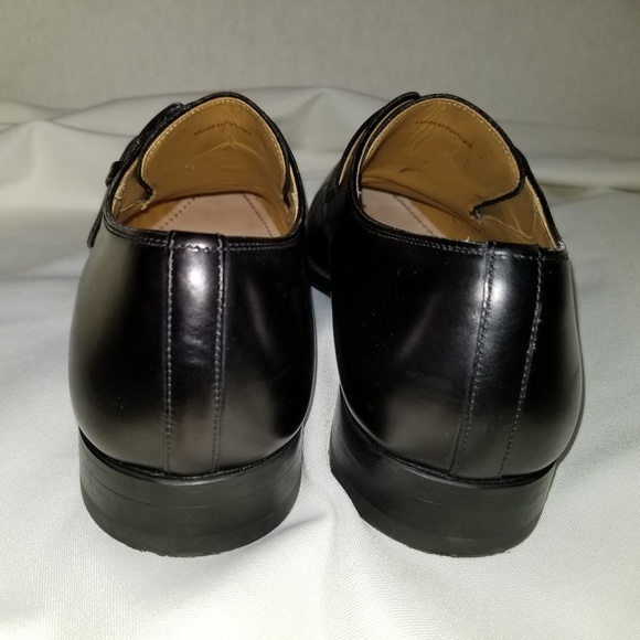 Magnanni Monk Strap Black Leather Loafers Mens 9.5 - Picture 2 of 8